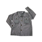 *NEW* 4Y Grey Pilot Flight Shirt Jacket - IndiKidual