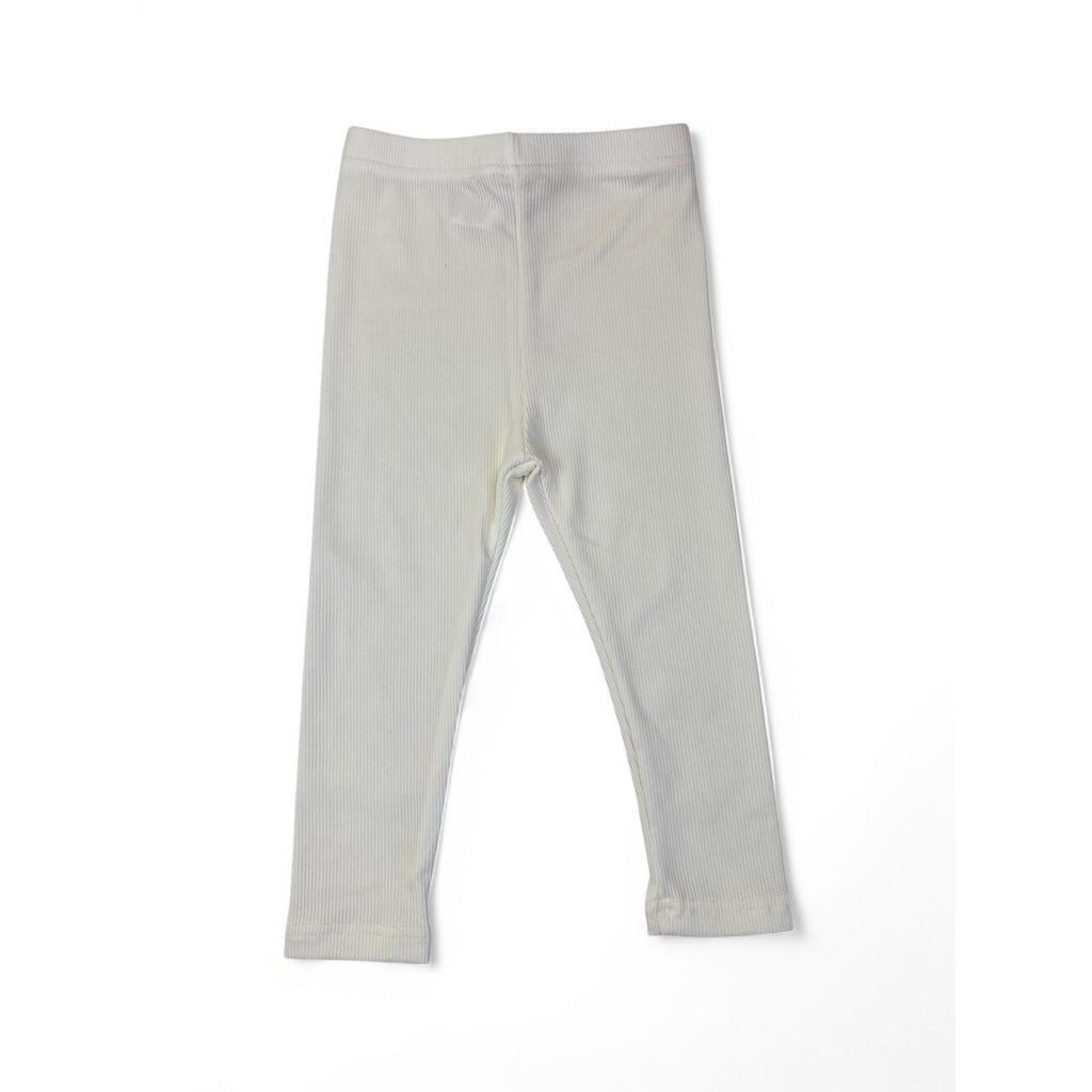 12-18M Cream Ribbed Leggings - Shein