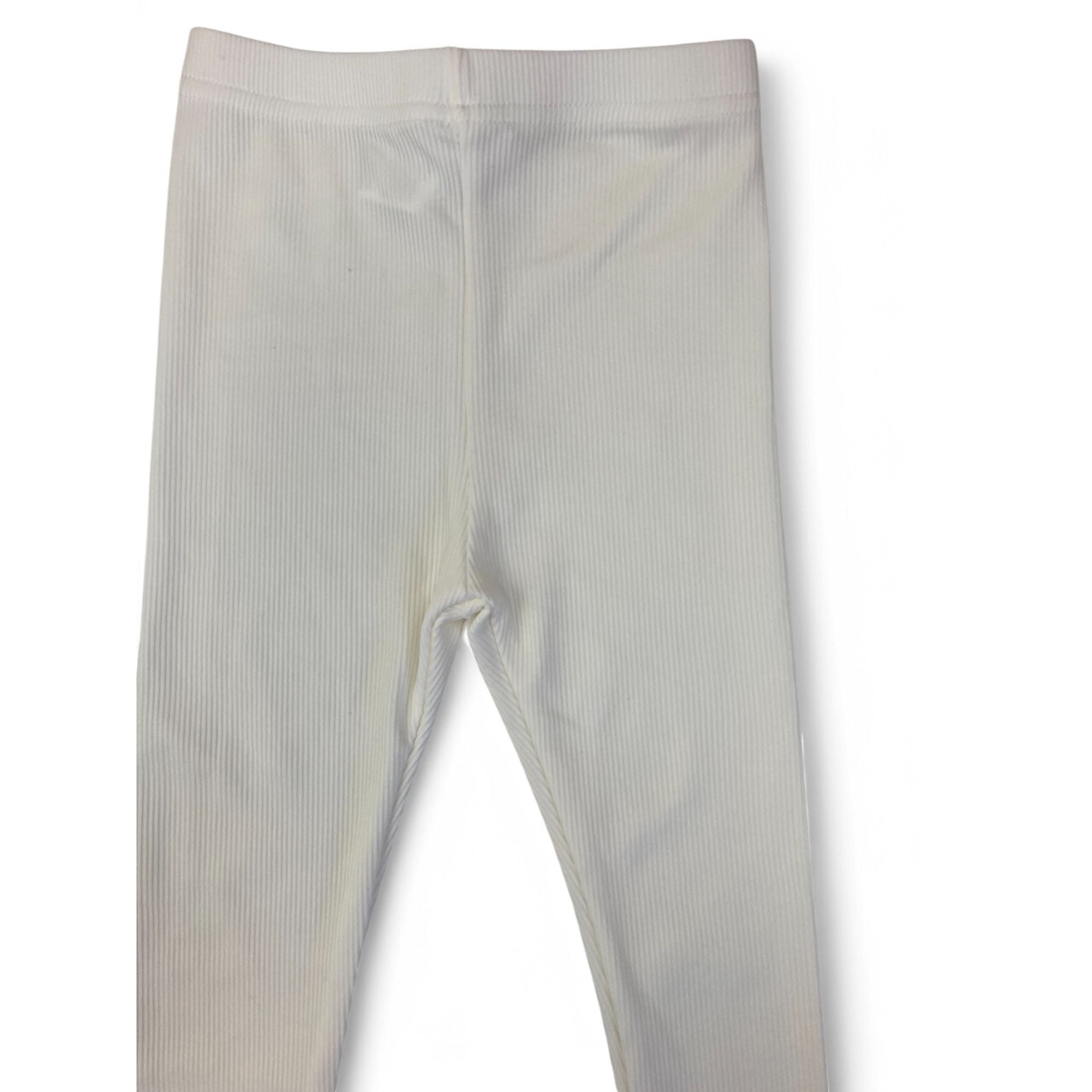 12-18M Cream Ribbed Leggings - Shein