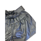 6-12M Black Pleather Wide Leg Shorts - Koco Bino