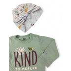 1-3M Mint Green Bodysuit & Woodland Turban - Woolworths