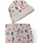 3-6M Pink Fox Woodland Leggings & Beanie