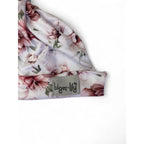 3-6M White Peony Printed Knot Beanie - Tiger Lily