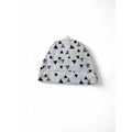 3-6M White & Black Triangle Cotton Beanie - Woolworths