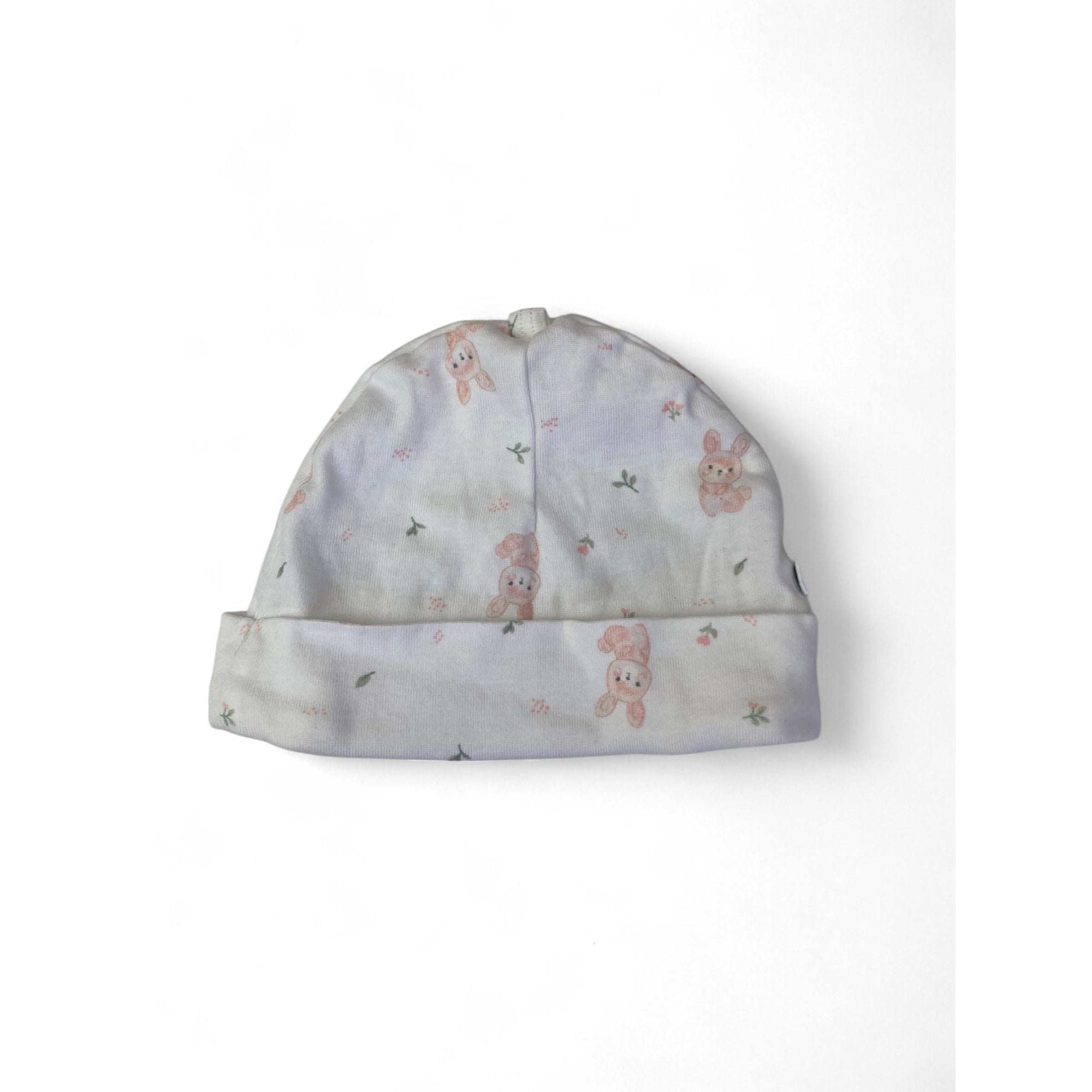 12-18M White & Light Pink Bunny Beanie - Woolworths