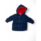 0-3M Navy Blue Puffer Hooded Jacket - Clicks