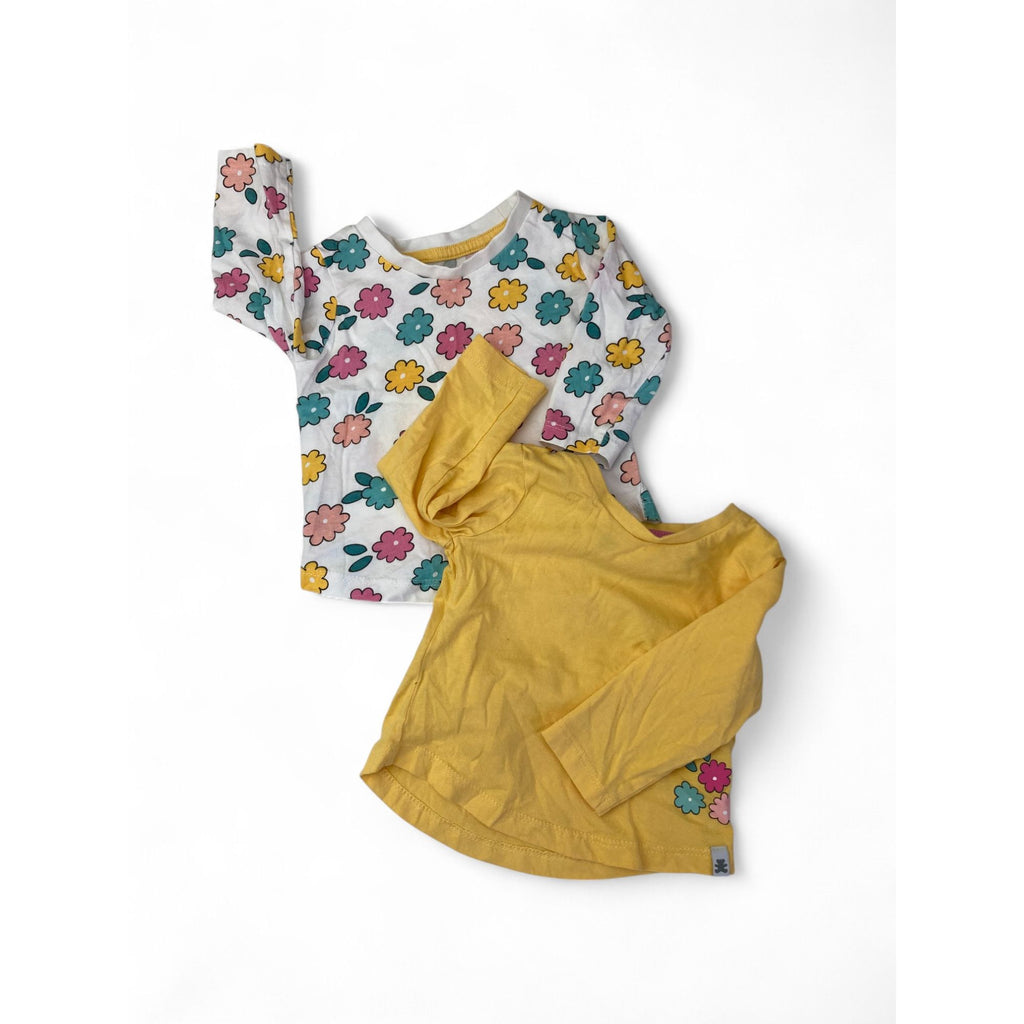 3-6M Yellow & White Colourful Daisy Long Sleeve T Shirts - Woolworths