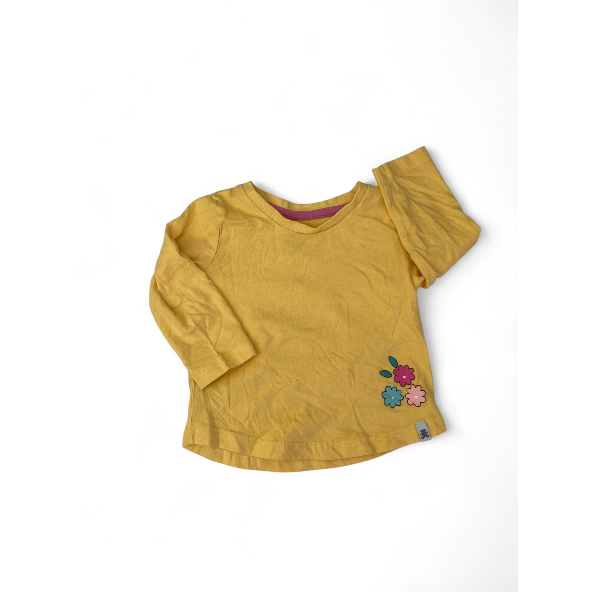 3-6M Yellow & White Colourful Daisy Long Sleeve T Shirts - Woolworths