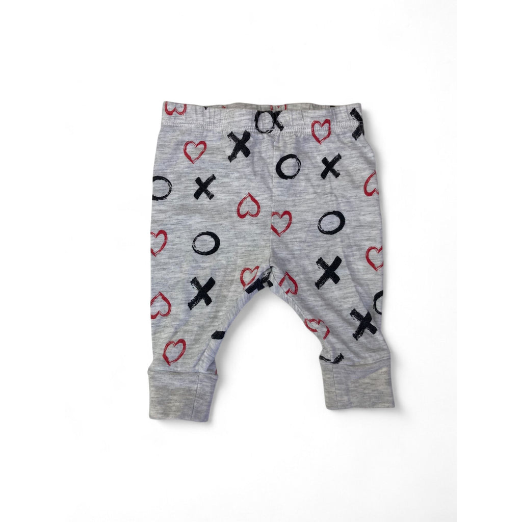 1-3M Grey X & O Cuffed Leggings - Woolworths