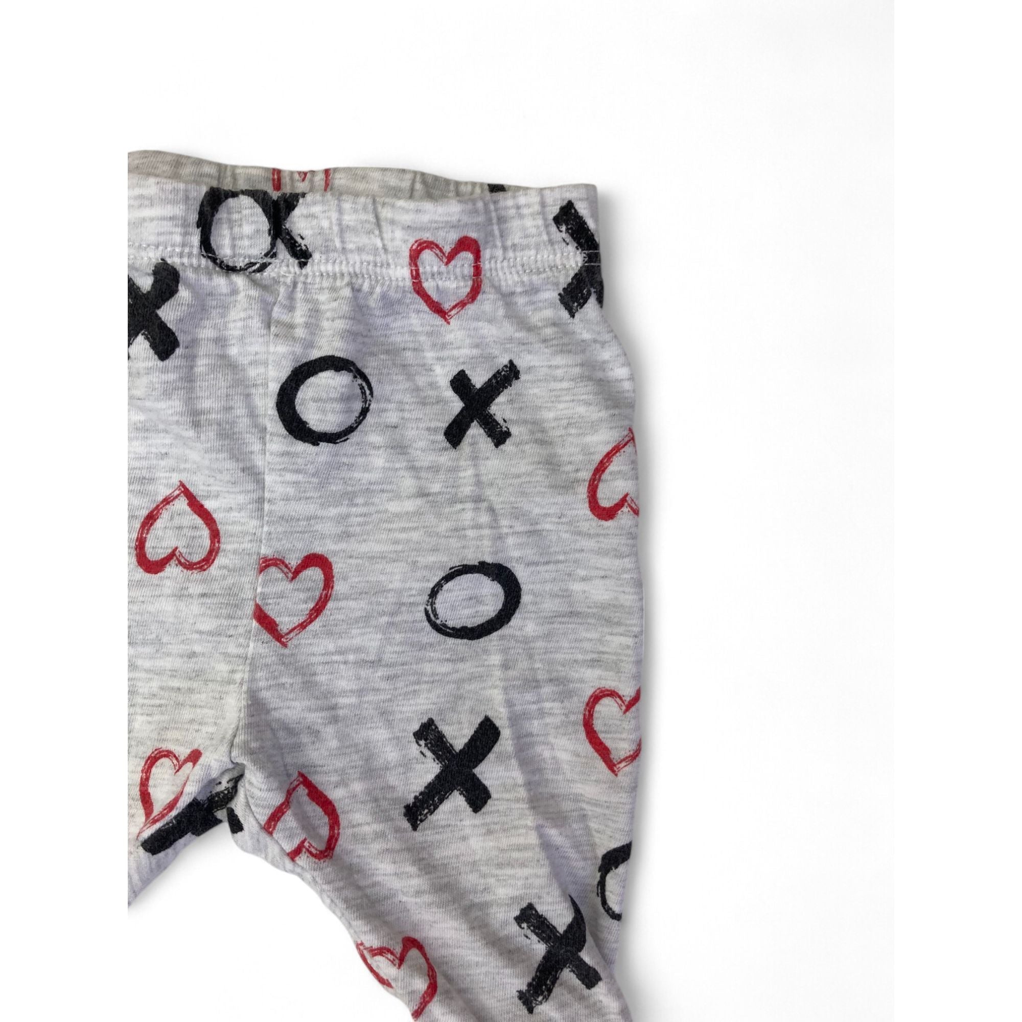 1-3M Grey X & O Cuffed Leggings - Woolworths