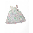 3-6M White Pastel Fern Print Dress - Zip Zap