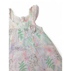 3-6M White Pastel Fern Print Dress - Zip Zap