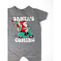 3-6M Grey Melange "Santa's Coming" Romper - Woolworths
