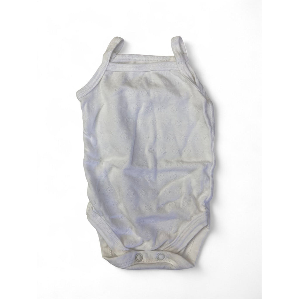 1-3M White Strappy Pointelle Bodysuit - Woolworths