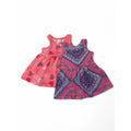 0-3M Pink Heart & Navy Paisley Tank Dresses - Cuddlesome