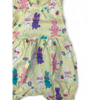 0-3M Light Yellow & Pastel Sleeveless Bunny Romper - Marks & Spencer