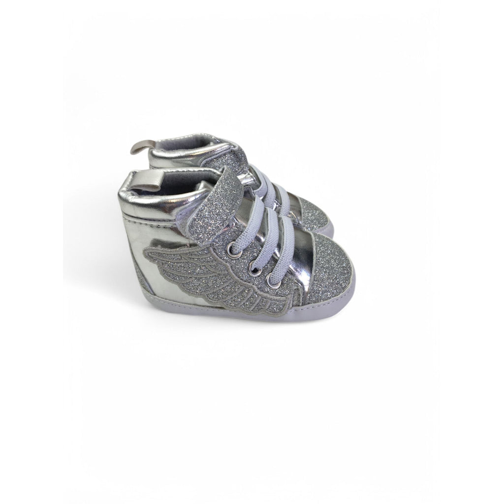 3-6M Silver Angel Glitter Soft Sole Sneaker - Takealot