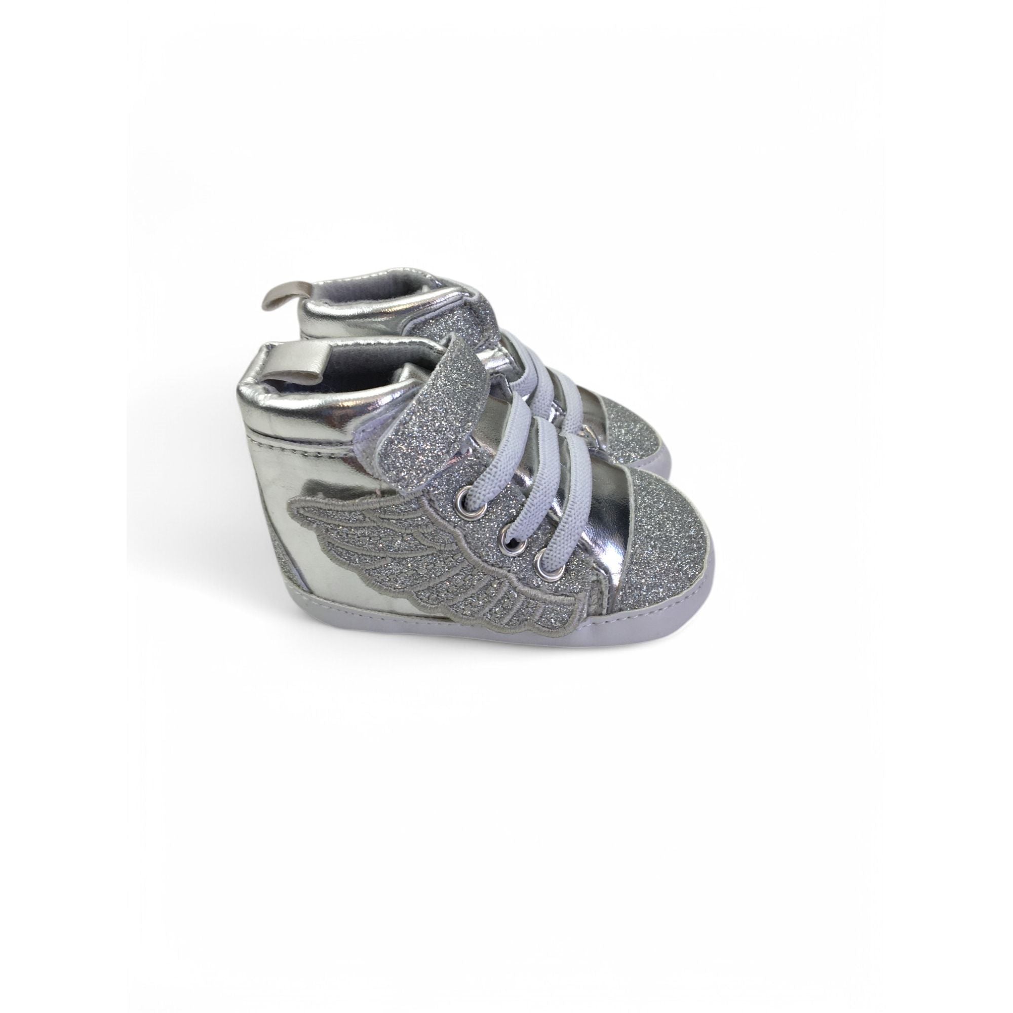 3-6M Silver Angel Glitter Soft Sole Sneaker - Takealot