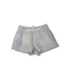 0-3M White & Silver Lurex Stripe Shorts - Country Road