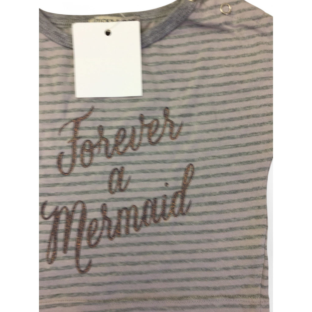 0-3M Bark & Stripe "Forever A Mermaid" Crop Top - Sticky Fudge