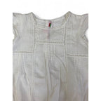 3M Cream Delicate Lace Trim Romper - Bonpoint