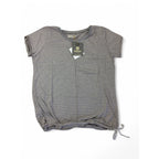 8-9Y Bark Stripe Taylor Top - Sticky Fudge