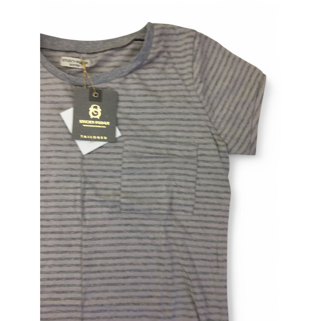 8-9Y Bark Stripe Taylor Top - Sticky Fudge