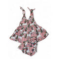 3-6M Light Pink Unicorn Pinafore Dress & Bloomer - Kapas
