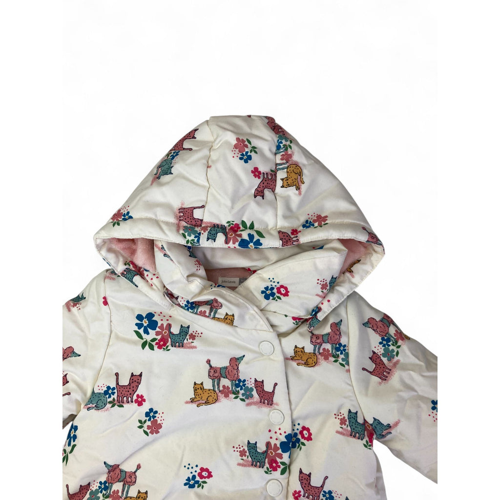 9-12M Cream Floral Fleece Lined Jacket - John Lewis