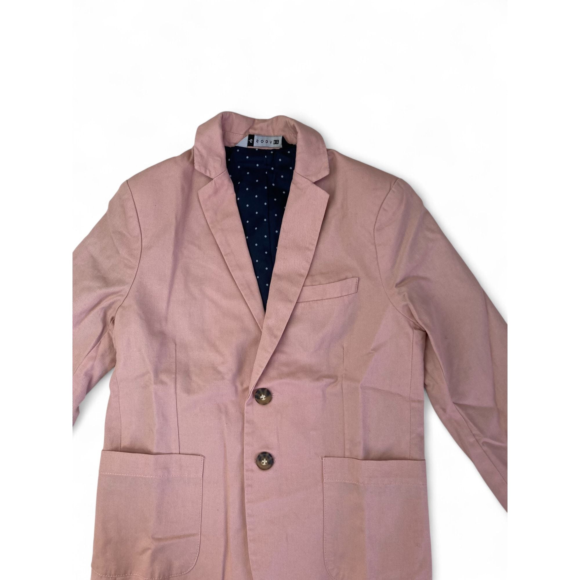 5-6Y Light PInk Soft Cotton Blazer - Soda Bloc