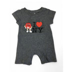 6M Grey I Heart New York M & Ms Romper