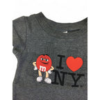 6M Grey I Heart New York M & Ms Romper