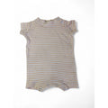 Newborn Peach & White Stripe Romper - 123