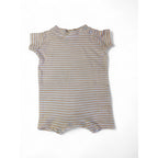 Newborn Peach & White Stripe Romper - 123