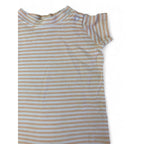 Newborn Peach & White Stripe Romper - 123