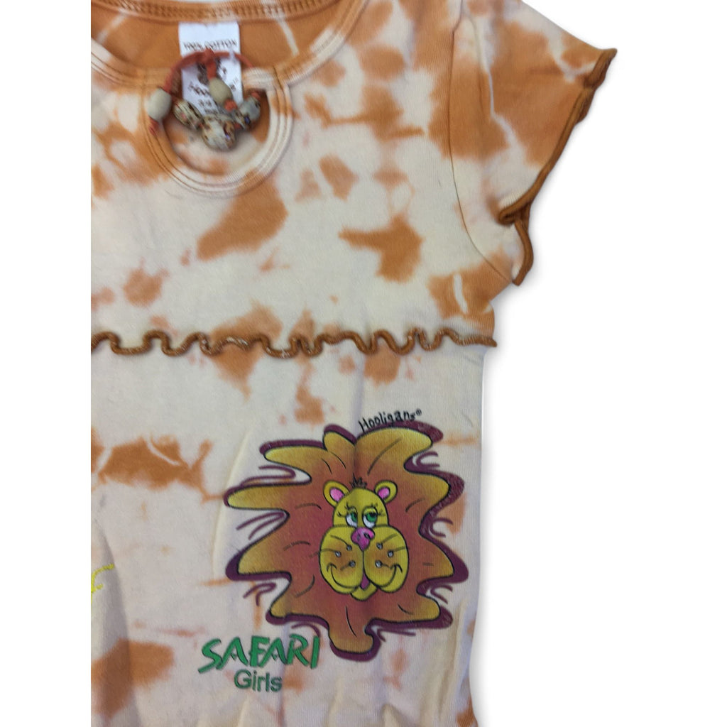 3-4Y Orange Tie-Dye Bead Detail Top - Hooligans