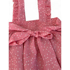 5-6Y Coral & White Dotty Chiffon Dress - Pop Candy