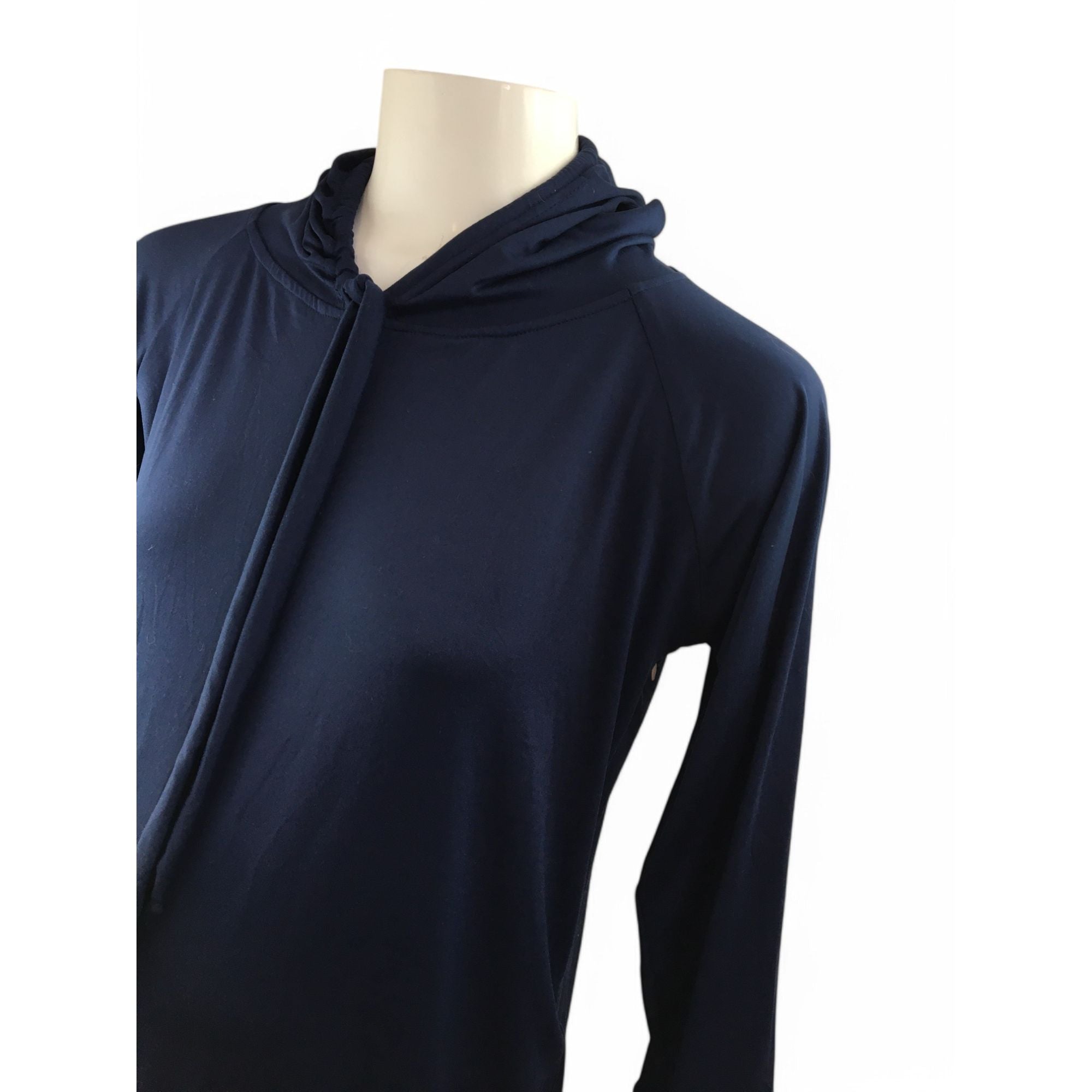 Size 32 - Navy Jersey Knit Maternity Hoodie - Hannah Grace