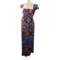 Size  34 - Colourful Paisley Shirred Maternity & Nursing Dress - Oakridge Maternity