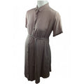 Size 32 - Beige Summer Viscose Maternity & Nursing Shirt Dress - Cherry Melon