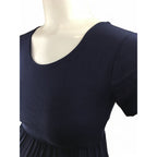 Small - Navy Blue Babydoll Maternity Tunic - Absolute Maternity