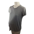 Small - Grey Melange Maternity & Nursing T Shirt - Momsy