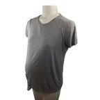 Small - Grey Melange Maternity & Nursing T Shirt - Momsy