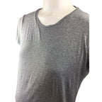 Small - Grey Melange Maternity & Nursing T Shirt - Momsy