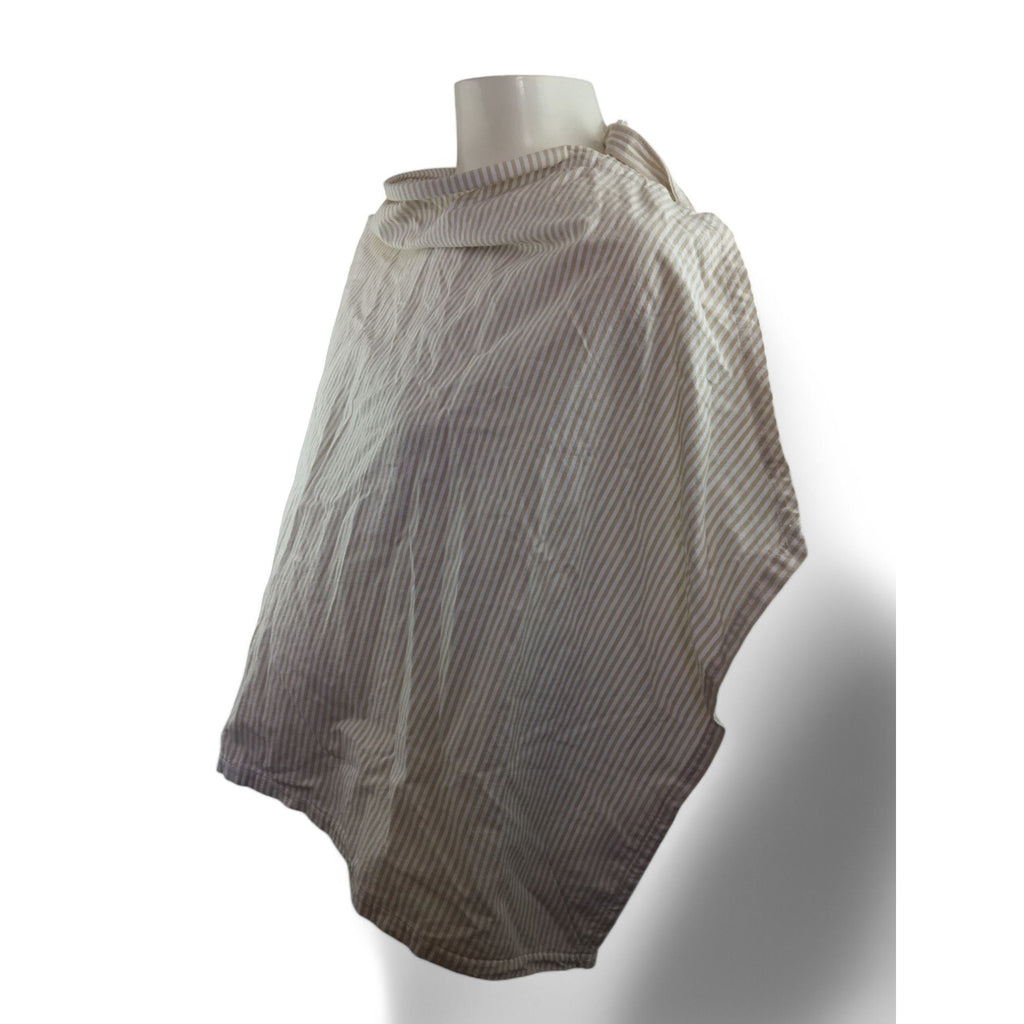 One Size - Beige Stripe Apron Nursing Cover - Nest