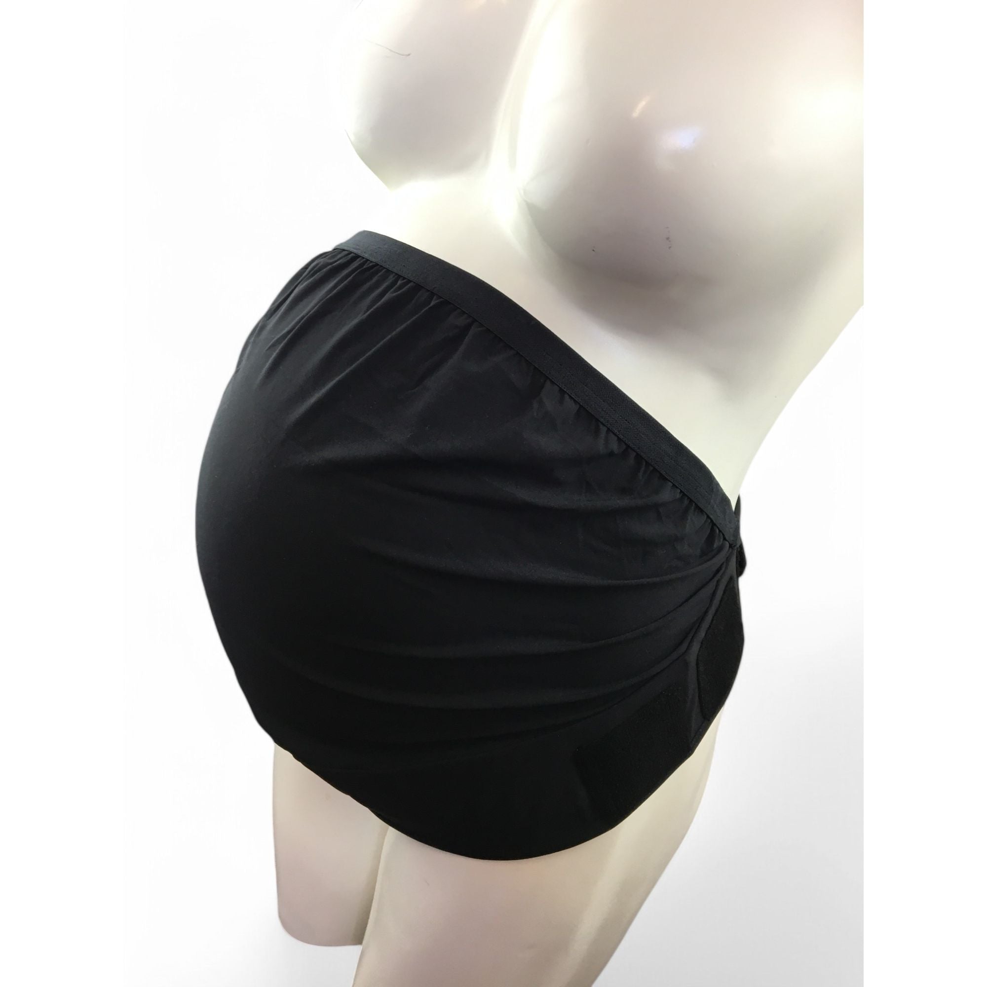 Small-Medium - Black Seamless Adjustable Overbelly Support Belt - Carriwell