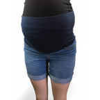 Size 32 - Light Blue Denim Maternity Shorts - Cherry Melon