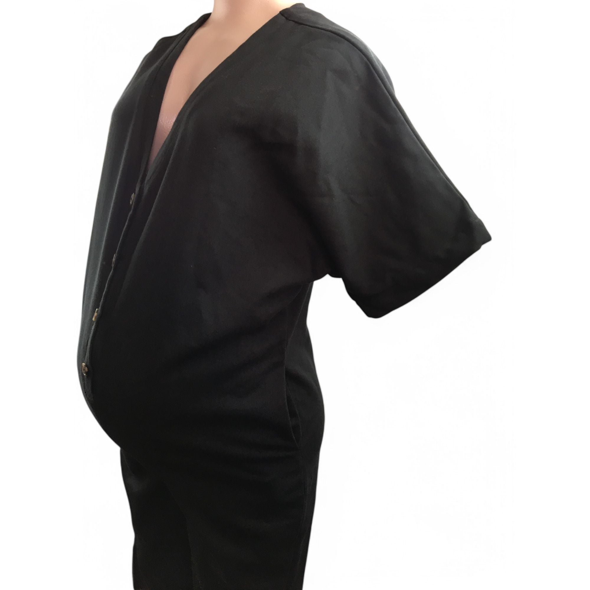 Small - Black Maternity & Nursing Boilersuit - Momsy