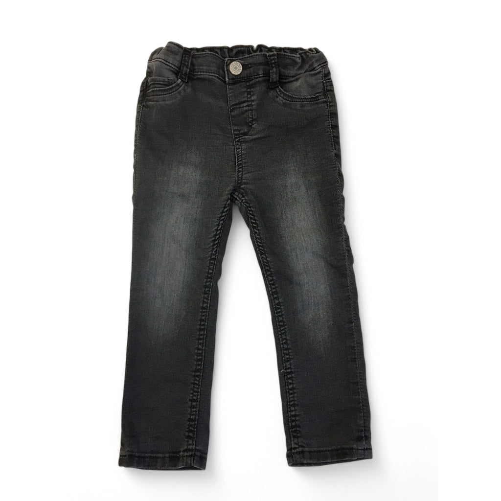 US 1.5-2Y Grey Heathered Denim Jeans - H&M
