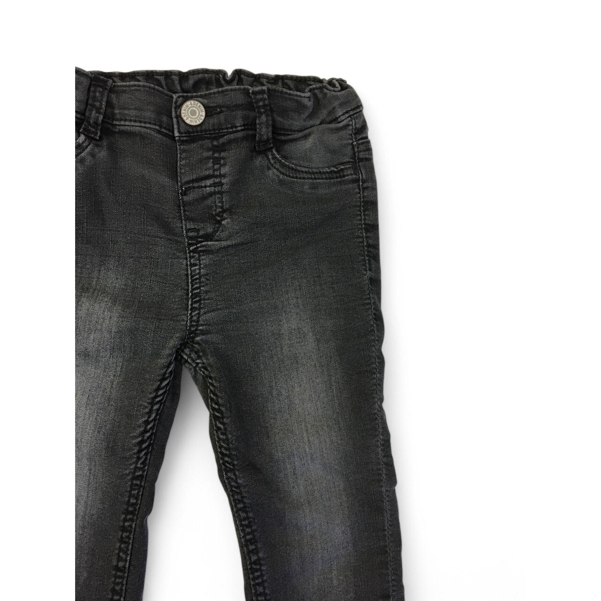 US 1.5-2Y Grey Heathered Denim Jeans - H&M